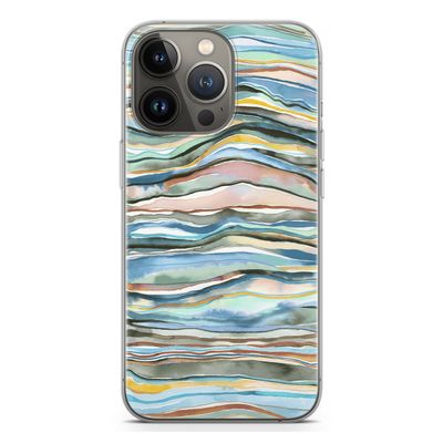 Watercolor Agate: iPhone 13 Pro Transparant Hoesje