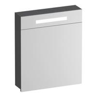 Brauer Promise Spiegelkast - 60 cm - met Verlichting - 1 Linksdraaiende Spiegeldeur - Timber Grey