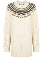 MARANT ÉTOILE pull oversize en maille intarsia - Tons neutres