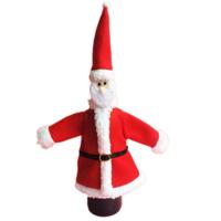 Kerst Dinner Table Santa decoratie doek pluche Champagne wijnfles tassen Sets