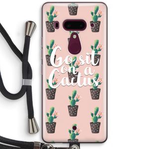 Cactus quote: HTC U12+ Transparant Hoesje met koord