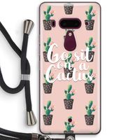 Cactus quote: HTC U12+ Transparant Hoesje met koord