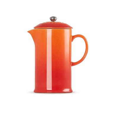 LE CREUSET - Aardewerk - Koffiepot met pers 0,80l Oranjerood
