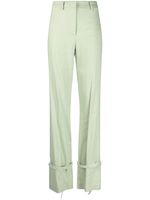 Patrizia Pepe pantalon en serge à détail de boucle - Vert