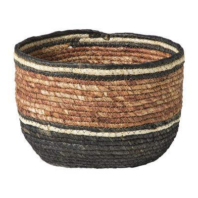 Mand gestreept - bruin/rood - ø28x18 cm