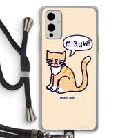 Miauw: OnePlus 9 Transparant Hoesje met koord