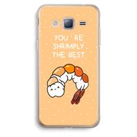 You're Shrimply The Best: Samsung Galaxy J3 (2016) Transparant Hoesje