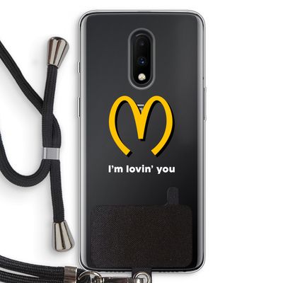 I'm lovin' you: OnePlus 7 Transparant Hoesje met koord
