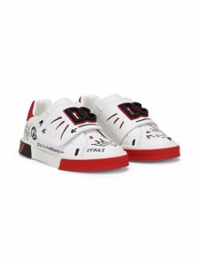 Dolce & Gabbana Kids baskets Portofino Custom en cuir - Blanc