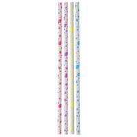 Drinkrietjes - papier - 40x - multicolor - 19,5 cm - rietjes - thumbnail