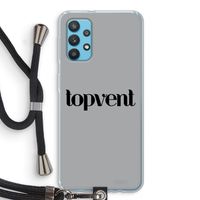 Topvent Grijs Zwart: Samsung Galaxy A32 4G Transparant Hoesje met koord