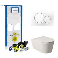 Geberit UP320 Toiletset Wandcloset Salenzi Civita Mat Wit met Sigma 01 Drukplaat