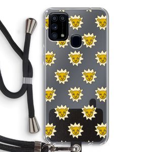 Leeuwenkoppen: Samsung Galaxy M31 Transparant Hoesje met koord