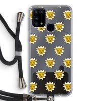 Leeuwenkoppen: Samsung Galaxy M31 Transparant Hoesje met koord Leeuwenkoppen: Samsung Galaxy M31 Transparant Hoesje met koord