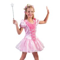 Roze prinsessen verkleed jurkje voor meisjes 140 (10 jaar)  - - thumbnail