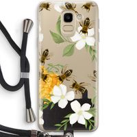 No flowers without bees: Samsung Galaxy J6 (2018) Transparant Hoesje met koord