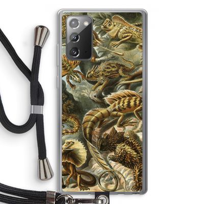 Haeckel Lacertilia: Samsung Galaxy Note 20 / Note 20 5G Transparant Hoesje met koord