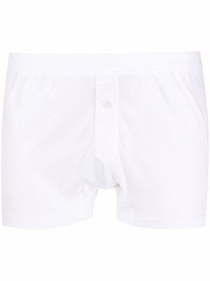 Lanvin boxer à boutonnière - Blanc
