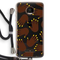 Hands dark: Motorola Moto Z Force Transparant Hoesje met koord
