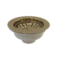 Keukenafvoerplug - 3,5 Inch | Antiek Messing | Gepolijste Afwerking | Koper
