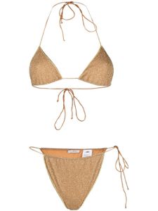 Oséree bikini à effet métallisé - Or