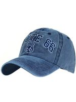Men's and women's distressed 66 road baseball cap - thumbnail