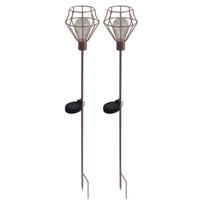 Solar Grondspies Tuinlamp - Pentagon - 2 stuks