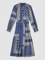 Bandana print jurk met riem