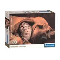 Clementoni legpuzzel hond en kat, 500st.
