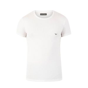 Emporio Armani T-Shirt Eagle Stretch Cotton Ronde Hals Wit