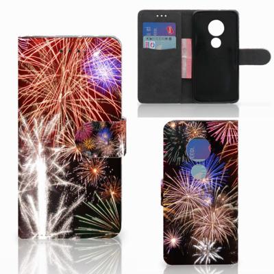 Motorola Moto G7 Play | Wallet Case | met Pasjes | Vuurwerk