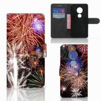 Motorola Moto G7 Play | Wallet Case | met Pasjes | Vuurwerk