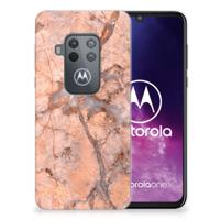 Motorola One Zoom | TPU | Siliconen hoesje | Marmer Oranje