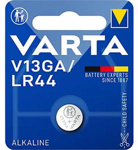 Varta Alkaline knoopcel V13GA/LR44 1.5V batterij, per stuk in blister. (hangverpakking)