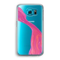 Paarse stroom: Samsung Galaxy S6 Transparant Hoesje