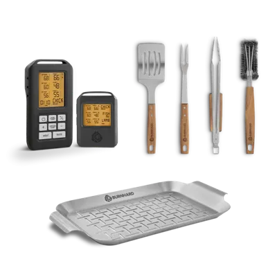 Burnhard Barbecueaccessoireset met thermometer 6-delig