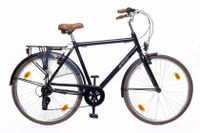 AMIGO Style S6 28 Inch 56 cm Heren 6V V Brakes Matzwart - thumbnail