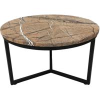Marmeren Salontafel M - Bruin | Zwart