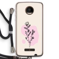 Roses are red: Motorola Moto Z Force Transparant Hoesje met koord