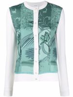 Ferragamo cardigan à fleurs - Blanc