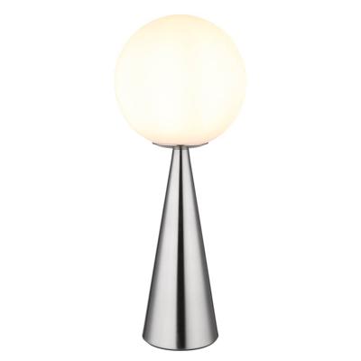 Globo TafellampPinpal nikkel met wit bol glas - 21031N