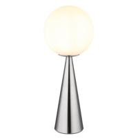 Globo TafellampPinpal nikkel met wit bol glas - 21031N
