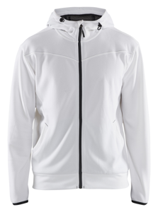 Blåkläder Hoodie met rits 33632526 | Wit/Donkergrijs | Maat XS - 7330509644430