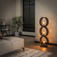 LifestyleFurn Vloerlamp 'Dalvin' Charcoal finish, 3-lamps