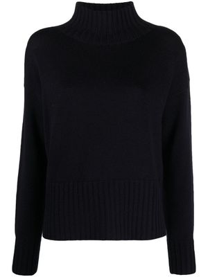 Drumohr pull en laine mérinos à col roulé - Bleu