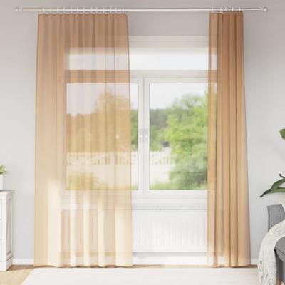 Gordijnen met lussen 2 st 140x225 cm zand