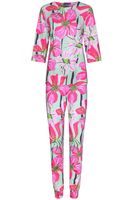 Roze bloemen dames pyjama Pastunette - thumbnail