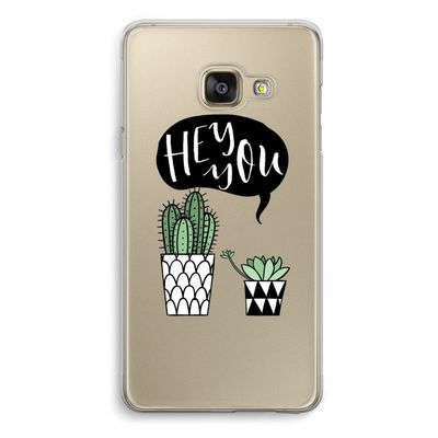 Hey you cactus: Samsung A3 (2017) Transparant Hoesje