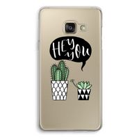 Hey you cactus: Samsung A3 (2017) Transparant Hoesje