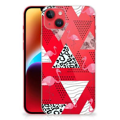 iPhone 14 Plus | TPU Hoesje | Flamingo Triangle